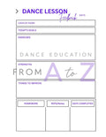 Dancer Goal Setting & Training Tracker | 5-Page Printable Pack