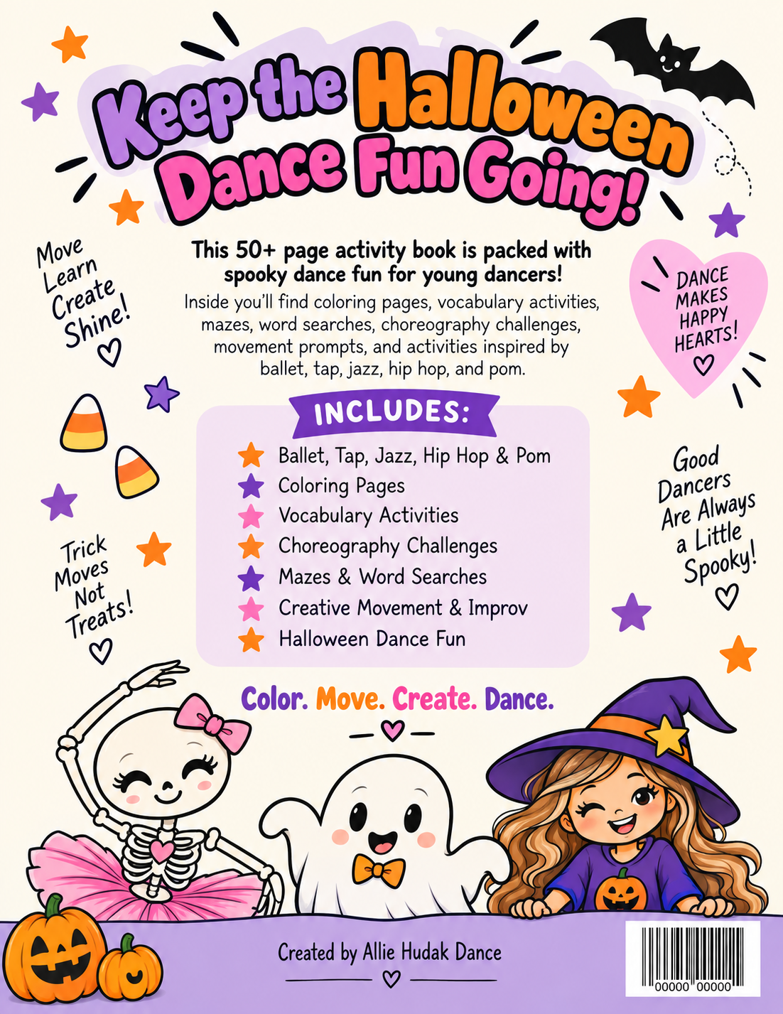 Halloween Dance Activity Book | 56-Page Printable Dance Activity Bundle