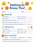 Getting to Know You Worksheet | Back to School Icebreaker | Student Interest Inventory
