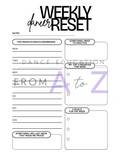 FREE Weekly Dancer Reset Printable